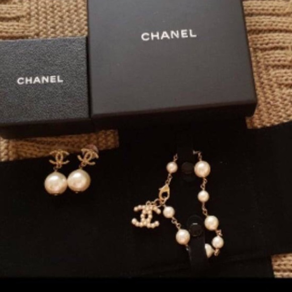 Authentic CC earrings and Bracelet ..
